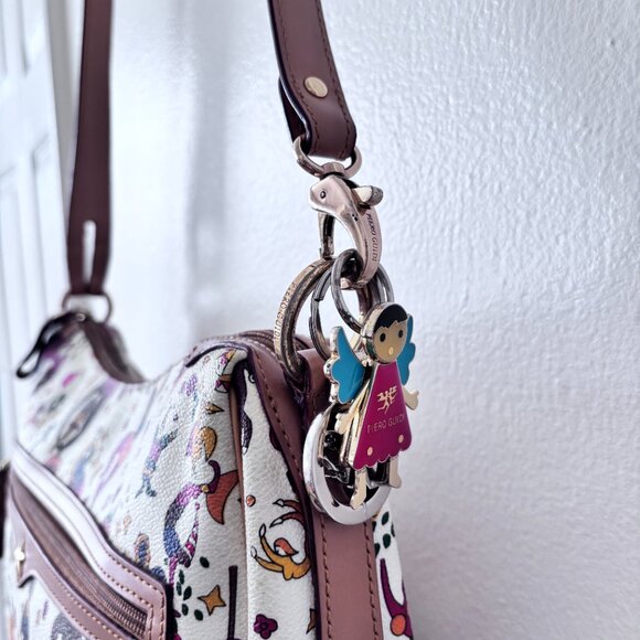 Piero Guidi Magic Circus Coated Canvas Hobo Bag - Picture 7 of 16